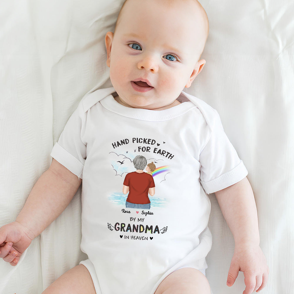 Hand Picked For Earth By - Personalized Baby Onesie