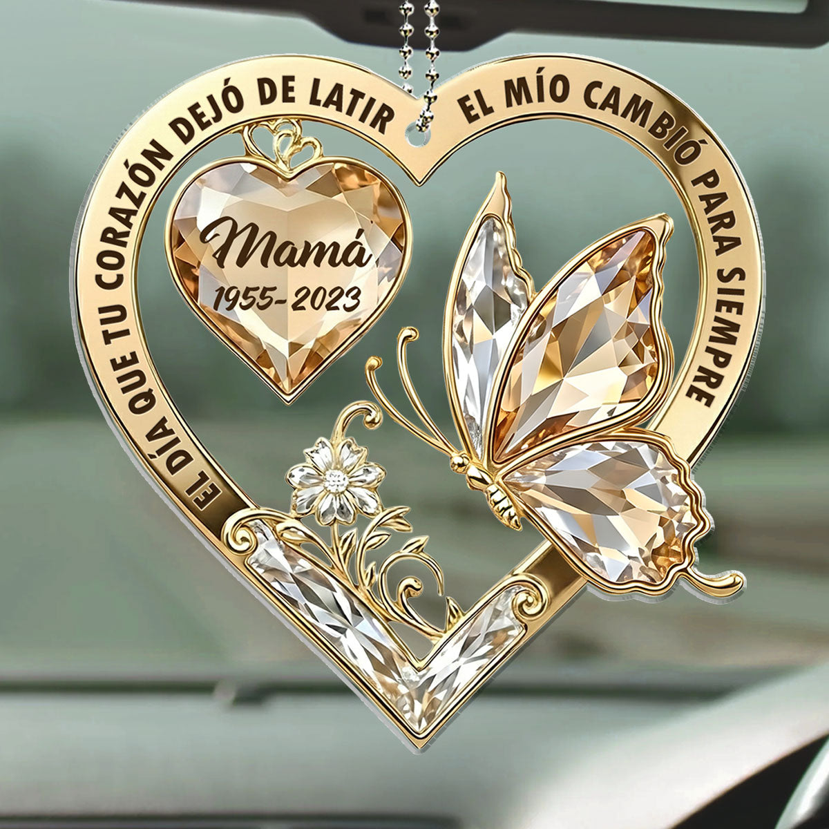 The Moment My Heart Changed Forever Spanish - Personalized Car Ornament