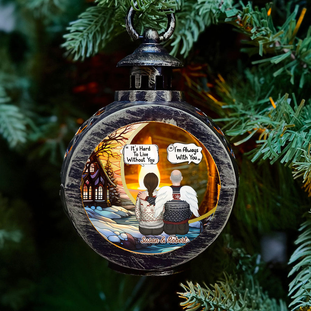 Custom Memorial Christmas Night Light, Remembrance Gifts • Your Light Will Always Shine In My Heart - Personalized Christmas Lantern