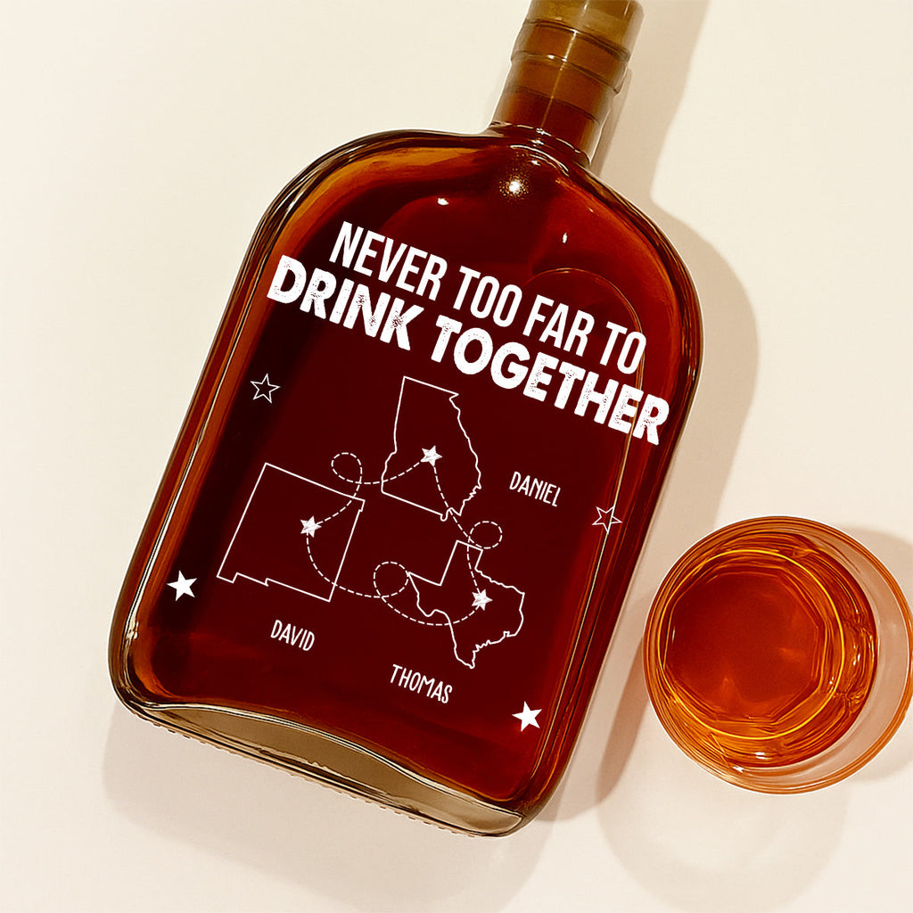 Never Too Far - Personalized Spirits Decanter