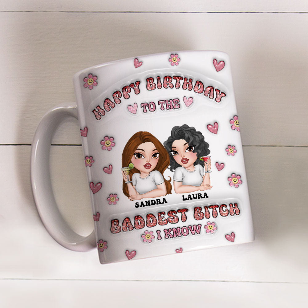 Custom Best Friend, Christmas & Birthday Friendship Keepsake Gift • Slaying Every Year- Personalized 3D Inflated Effect Mug
