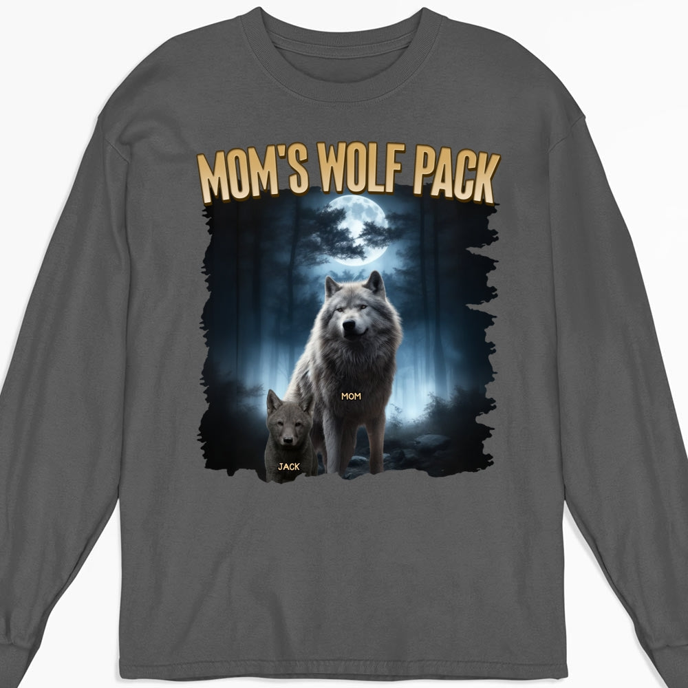 Custom Christmas & Birthday Gift for Mom, Grandma • Mama Wolf Pack - Personalized Shirt