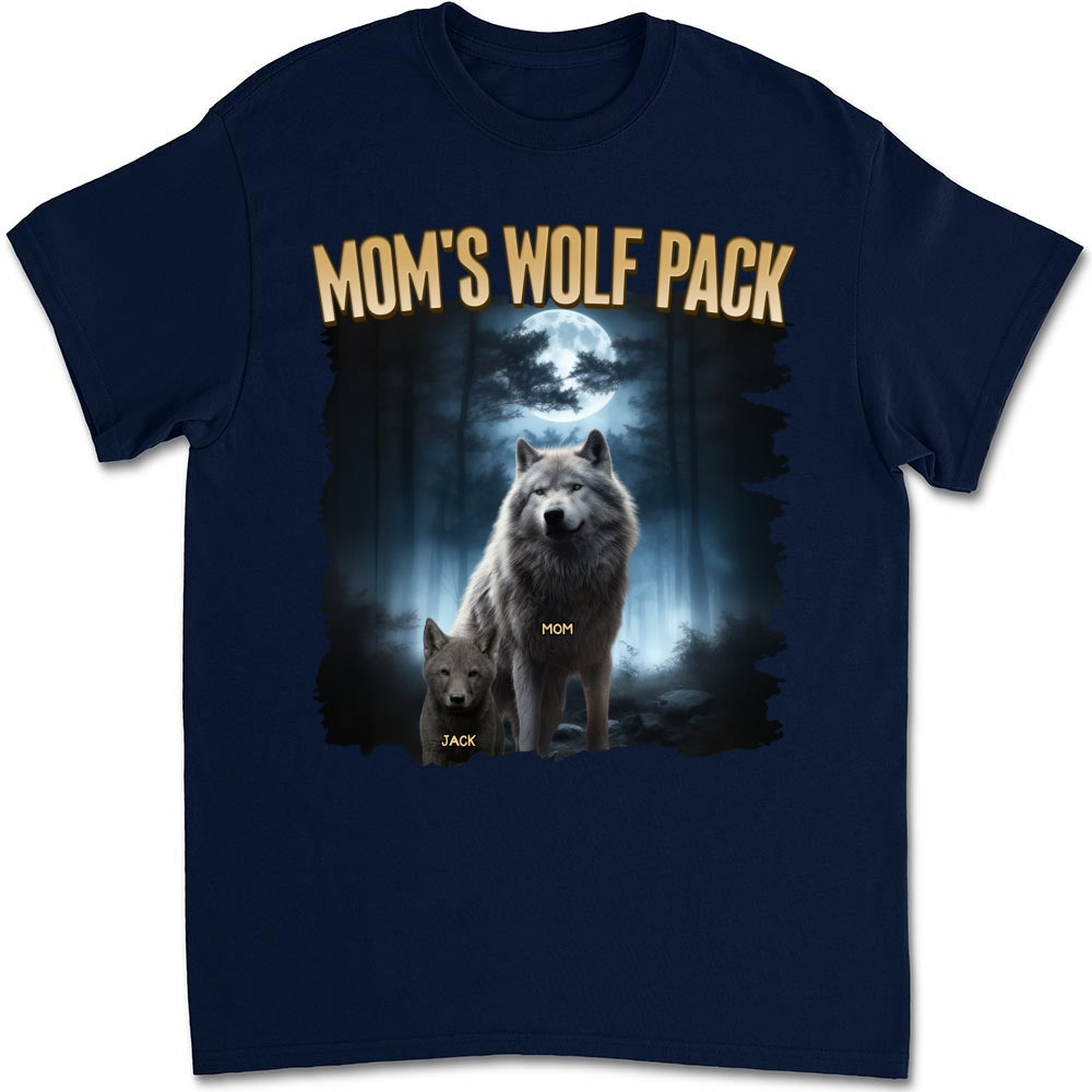 Custom Christmas & Birthday Gift for Mom, Grandma • Mama Wolf Pack - Personalized Shirt