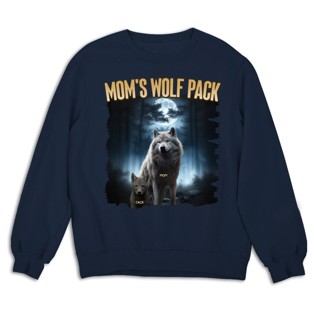 Custom Christmas & Birthday Gift for Mom, Grandma • Mama Wolf Pack - Personalized Shirt
