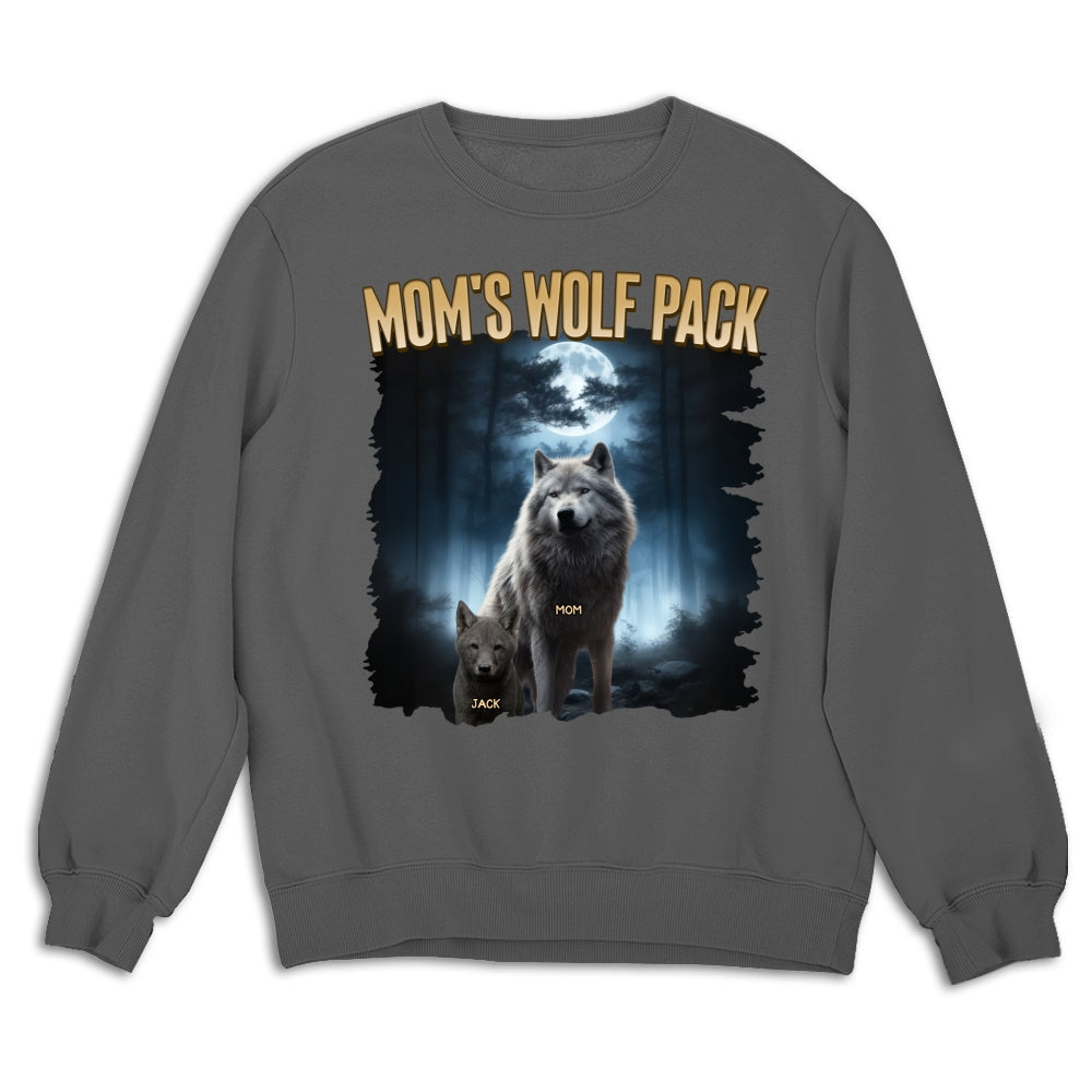 Custom Christmas & Birthday Gift for Mom, Grandma • Mama Wolf Pack - Personalized Shirt