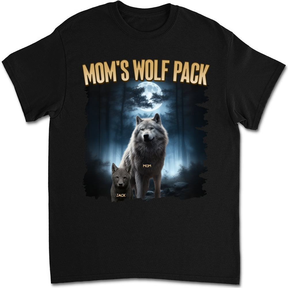 Custom Christmas & Birthday Gift for Mom, Grandma • Mama Wolf Pack - Personalized Shirt