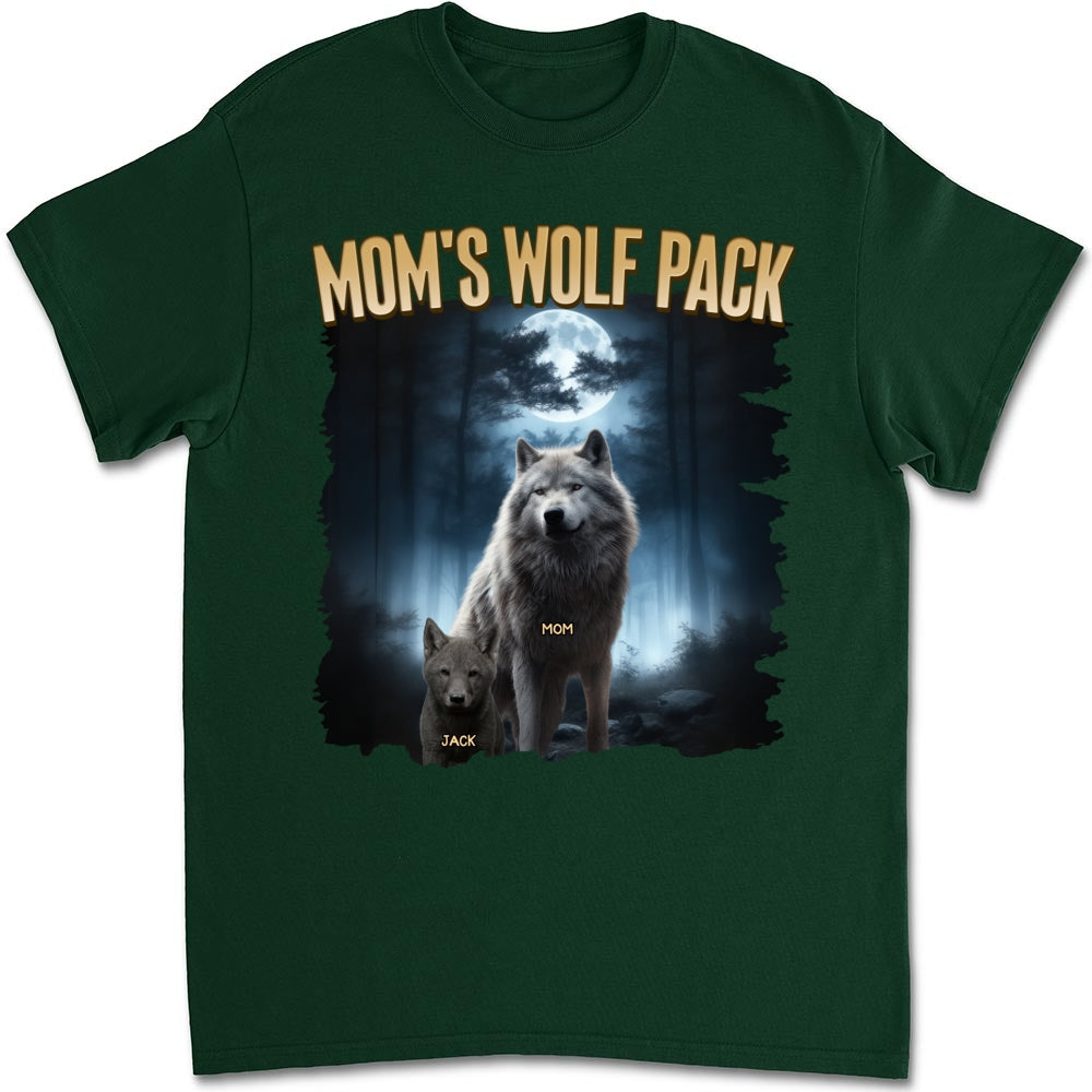 Custom Christmas & Birthday Gift for Mom, Grandma • Mama Wolf Pack - Personalized Shirt
