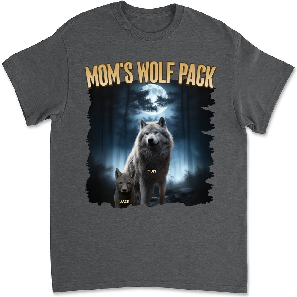 Custom Christmas & Birthday Gift for Mom, Grandma • Mama Wolf Pack - Personalized Shirt