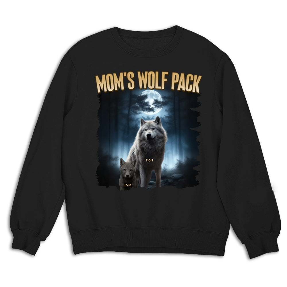 Custom Christmas & Birthday Gift for Mom, Grandma • Mama Wolf Pack - Personalized Shirt