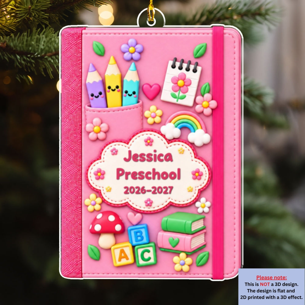Custom Family Ornament, Christmas Gift for Family Members •  Little Scholar - Personalized Acrylic Ornament