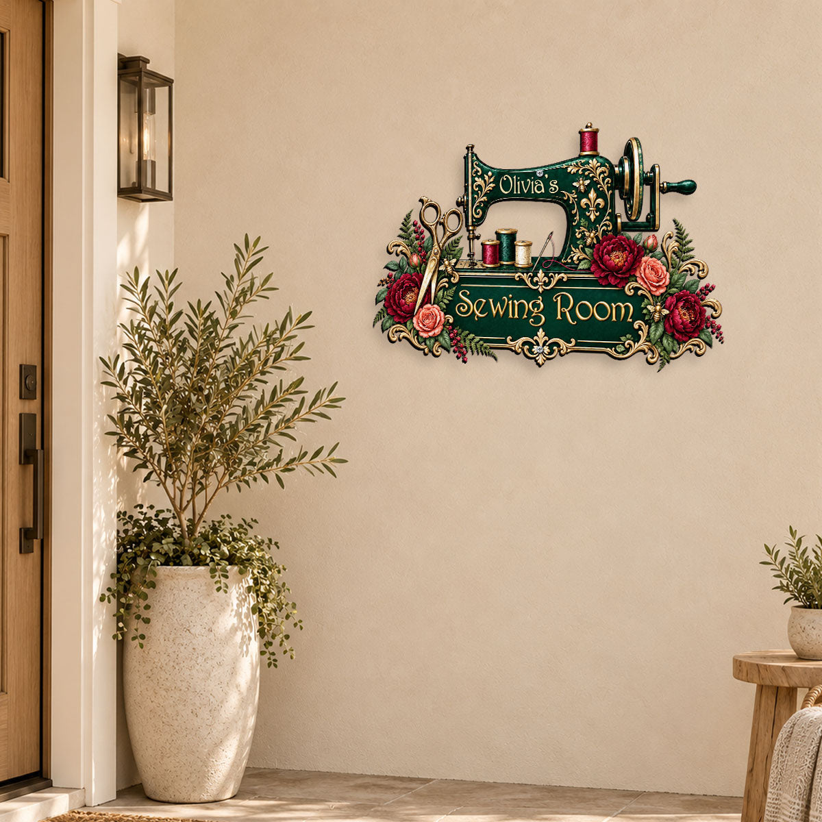 Custom Home & Wall Decor, Birthday & Christmas Gift • Sewing Room - Personalized Freeform Shape Metal Sign