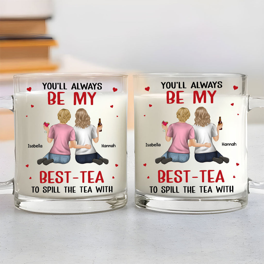 Custom Best Friend, Christmas & Birthday Friendship Keepsake Gift • Be My Best Tea - Personalized Glass Mug