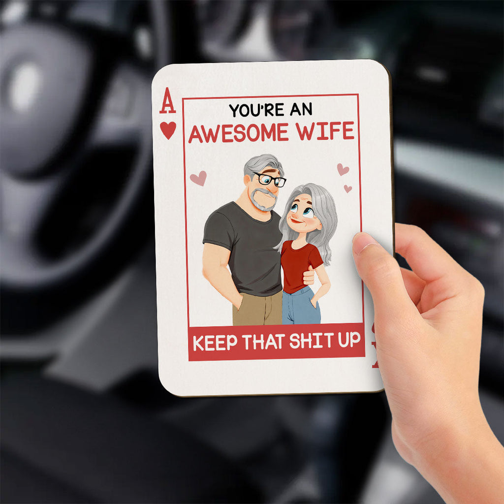 Awesome Wife - Personalized Car Visor Clip