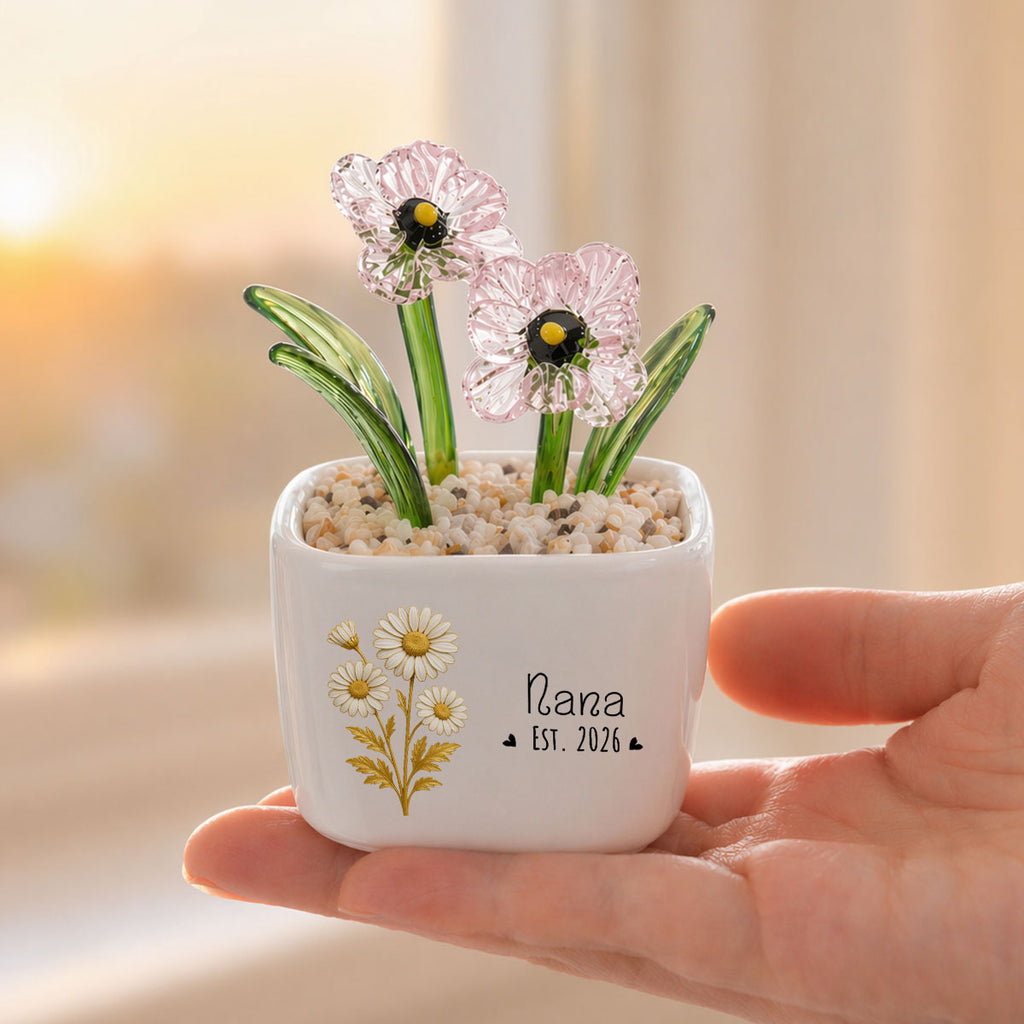 Flowers For Mom - Personalized Glass Birth Month Flower