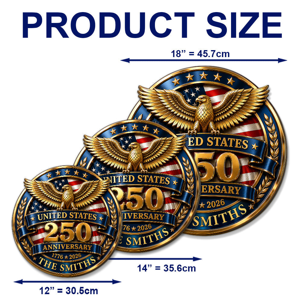 Custom 3D Family Patriotic Hanging Decor, 4th of July • Freedom States - Personalized 3D Effect Wood Sign