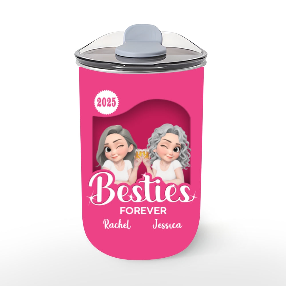 Custom Christmas Birthday Gifts For Best Friend • Besties Forever - Personalized 10oz Tumbler
