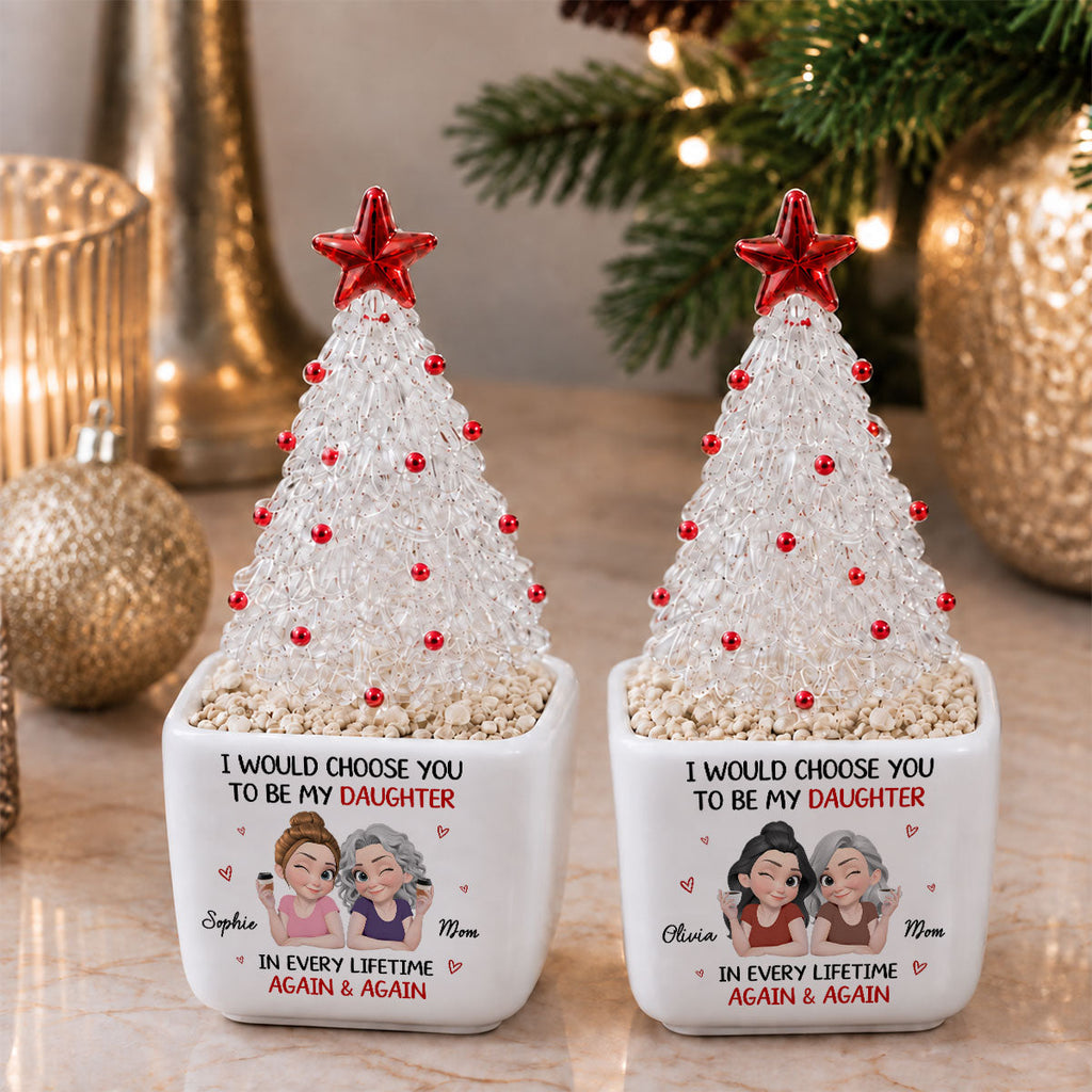 Choose You - Personalized Glass Christmas Tree