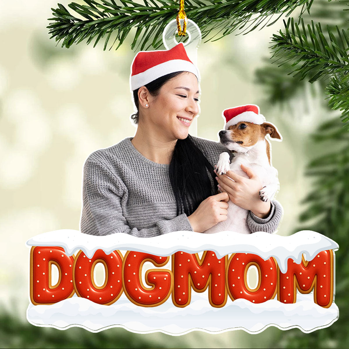 Custom Photo Keepsake Christmas Ornament • Our Unbroken Bond Photo - Personalized 3D Effect Acrylic Ornament
