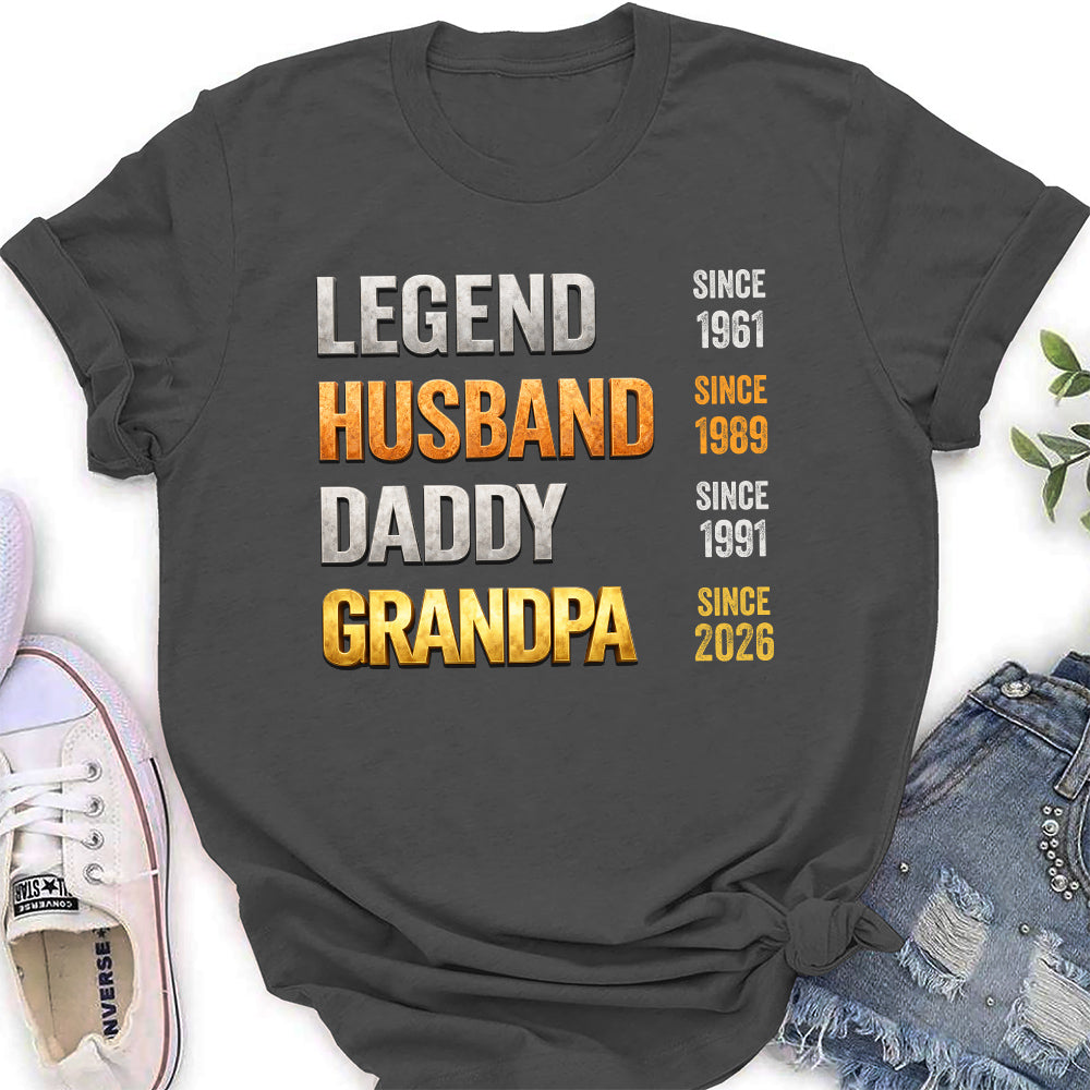 Custom Father's Day, Special Gift for Dad & Grandpa • Legendary Dad Metal Retro - Personalized 3D Effect Shirt