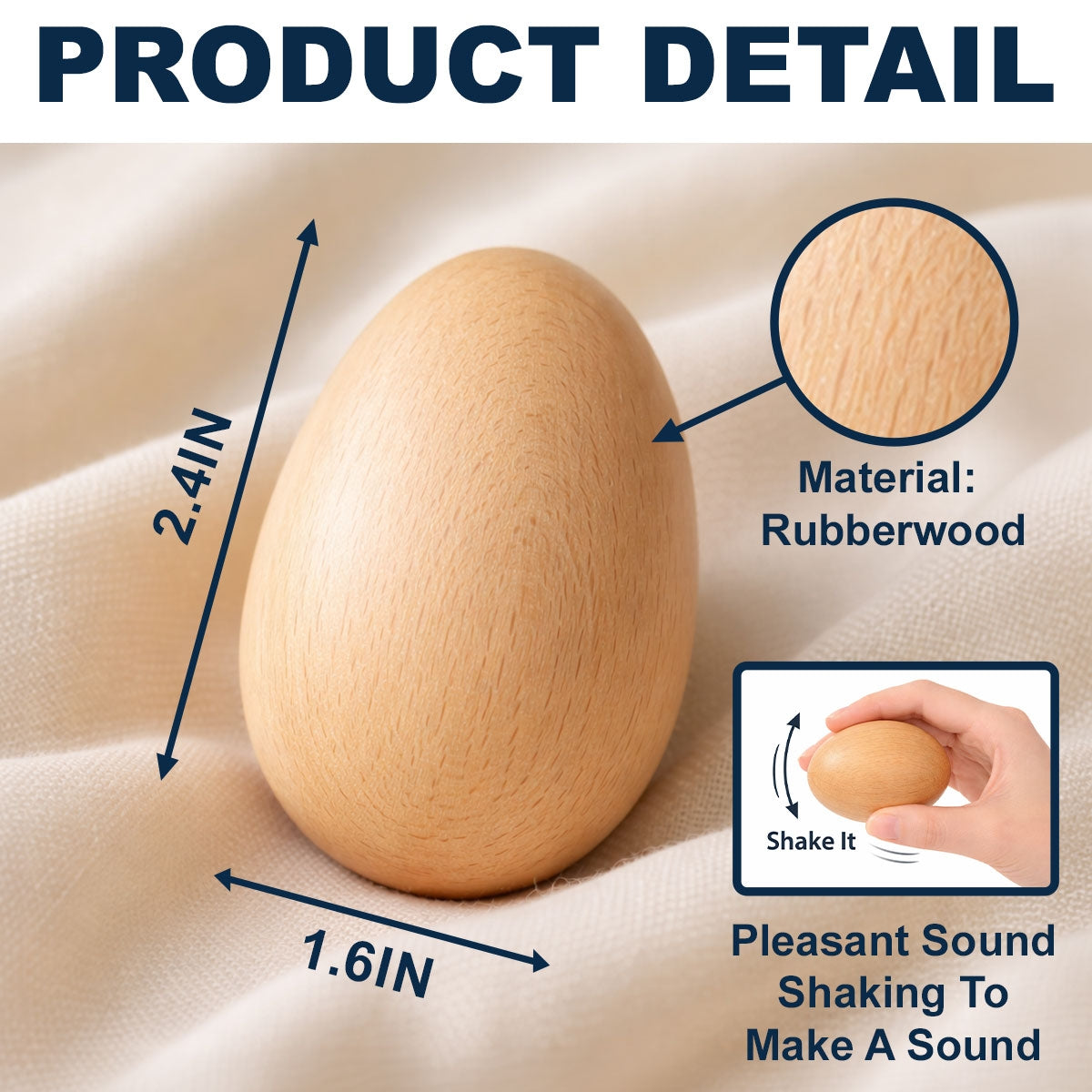 Happy Easter Day - Personalized Wooden Egg Shaker