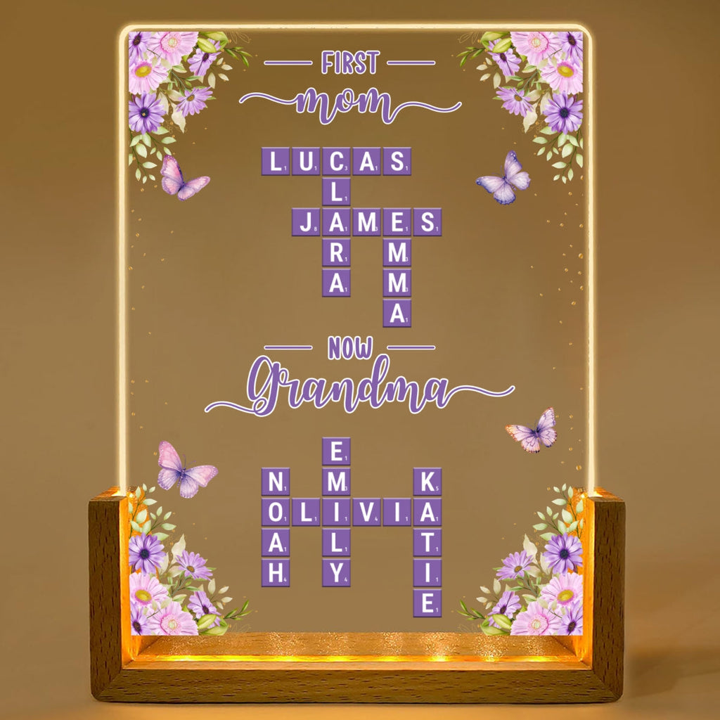 Custom Mother's Day Gifts for Grandma Mom Wife • Now Grandma - Personalized Night Light