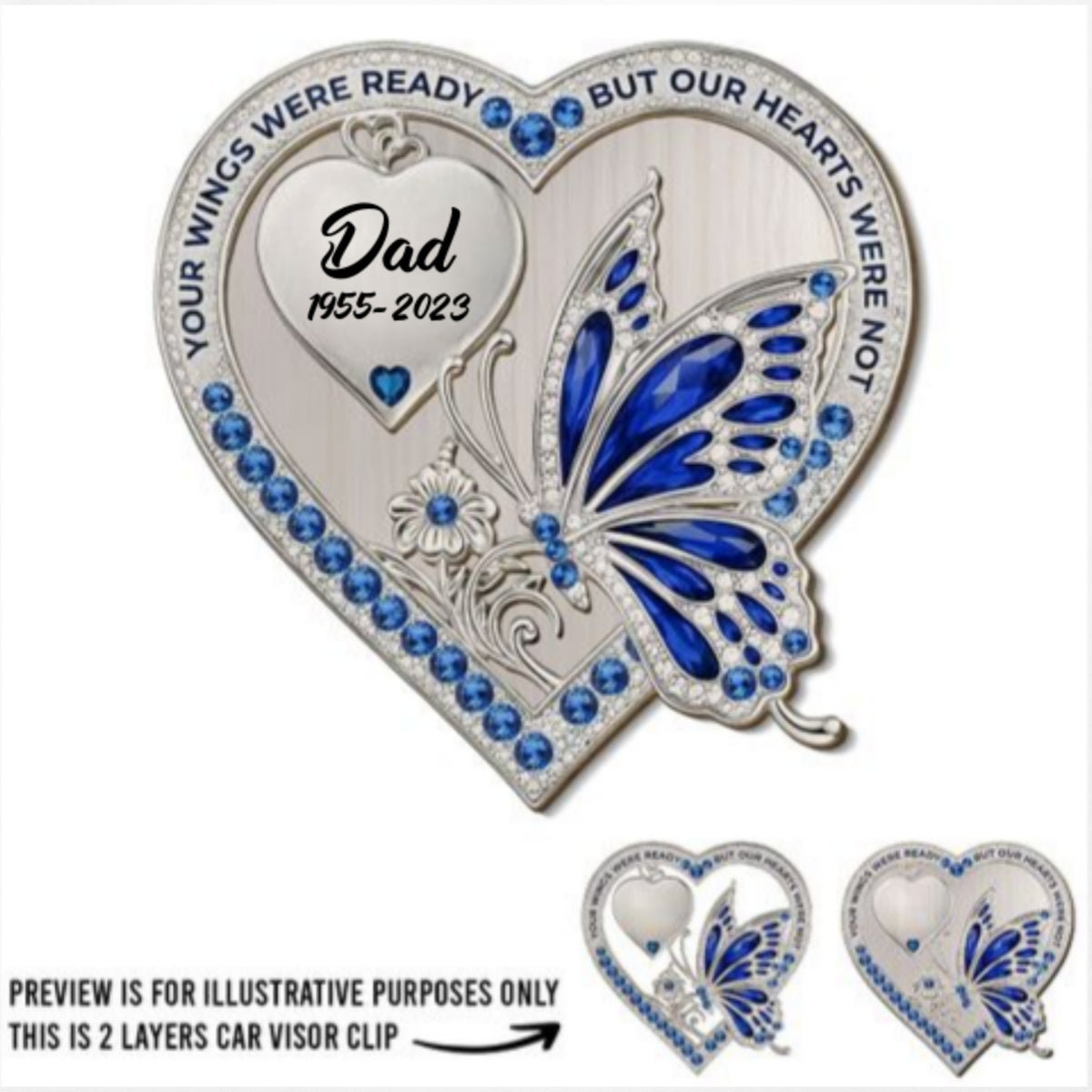 Your Wings - Personalized Car Visor Clip