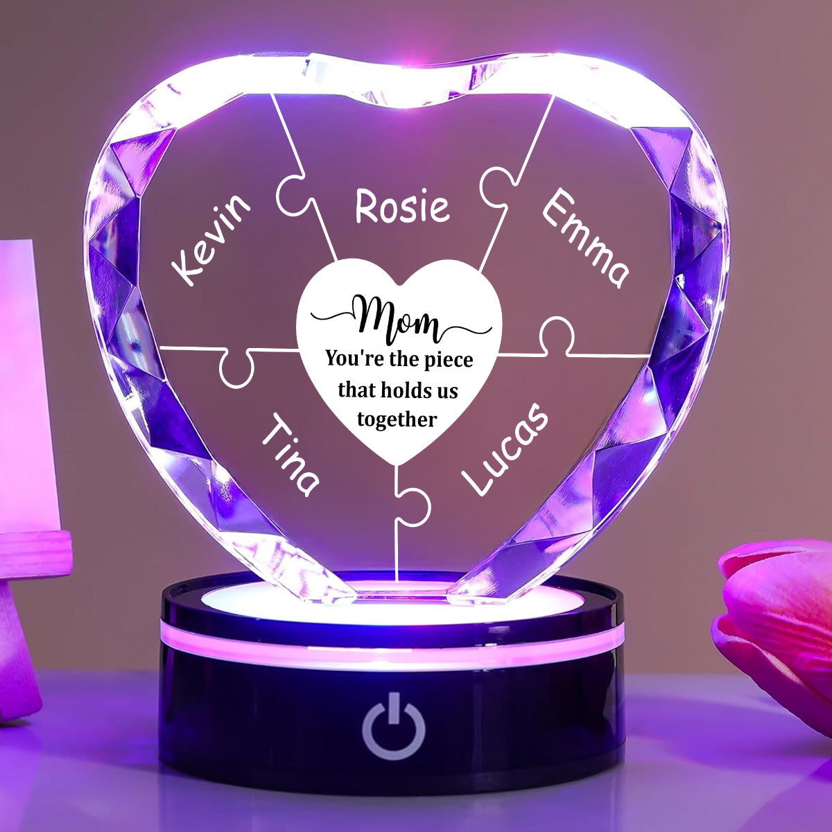 Hold Us Together - Personalized Crystal Led Light