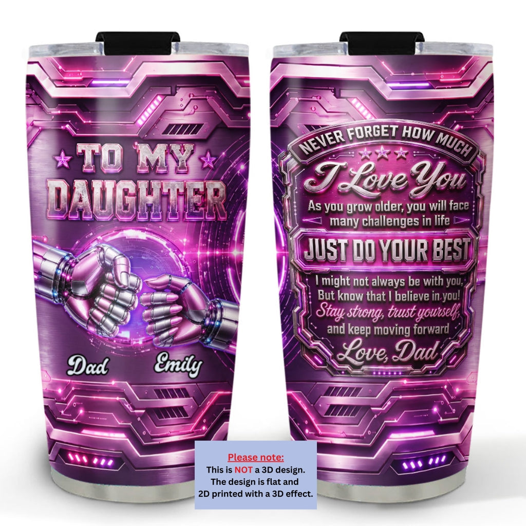 Custom Christmas Birthday Gifts For Daughter • Daughter Motivational - Personalized 3D Effect Tumbler