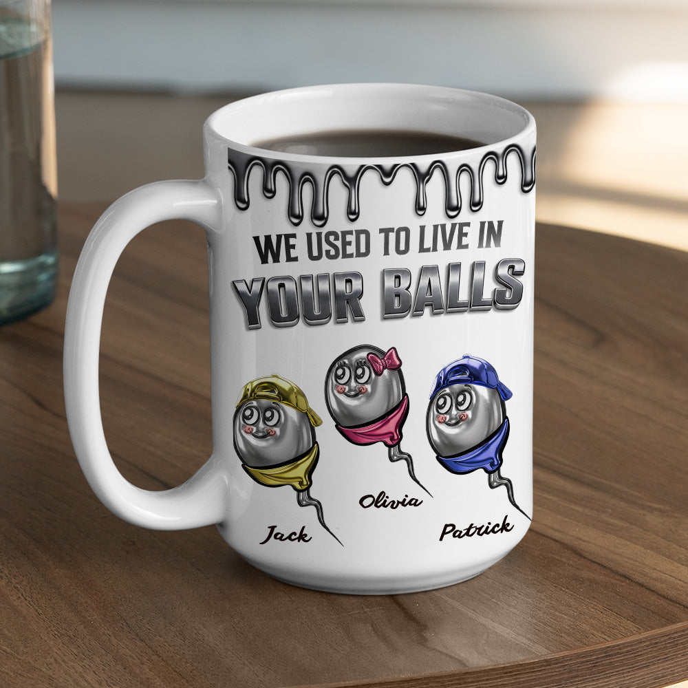 Custom Father's Day, Special Gift for Dad & Grandpa • Metal Sperm Family - Personalized 3D Effect Mug