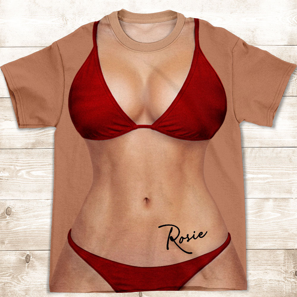 Custom Christmas Anniversary Keepsake Gifts For Wife • Sexy Body Vacation - Personalized All-over-print T-shirt