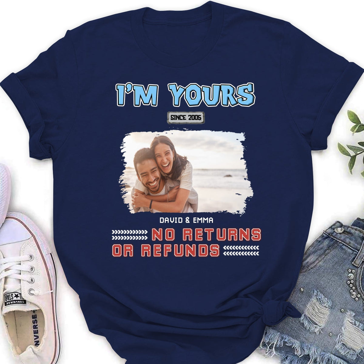 Custom Photo Christmas Anniversary Keepsake Gifts For Husband • I Am Yours Photo - Personalized Shirt
