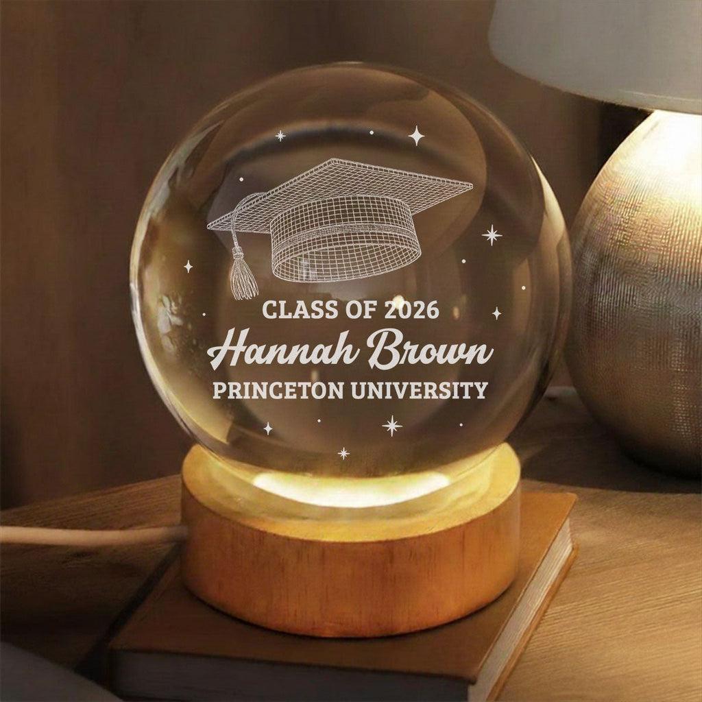 Class Of Graduation - Personalized Crystal Globe Lamp