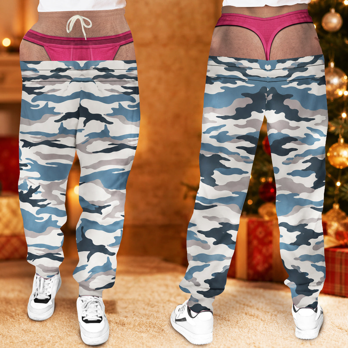 Custom Funny Ugly Christmas Sweatpants, Couple Christmas Gift • Ho Ho Hilarious - Personalized Sweatpants