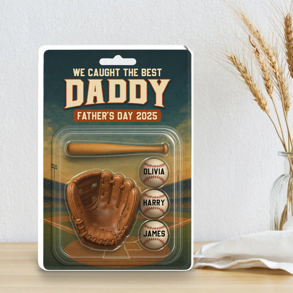 Custom Father's Day Decor, Gift for Dad & Grandpa • Baseball Daddy - Personalized Acrylic Plaque