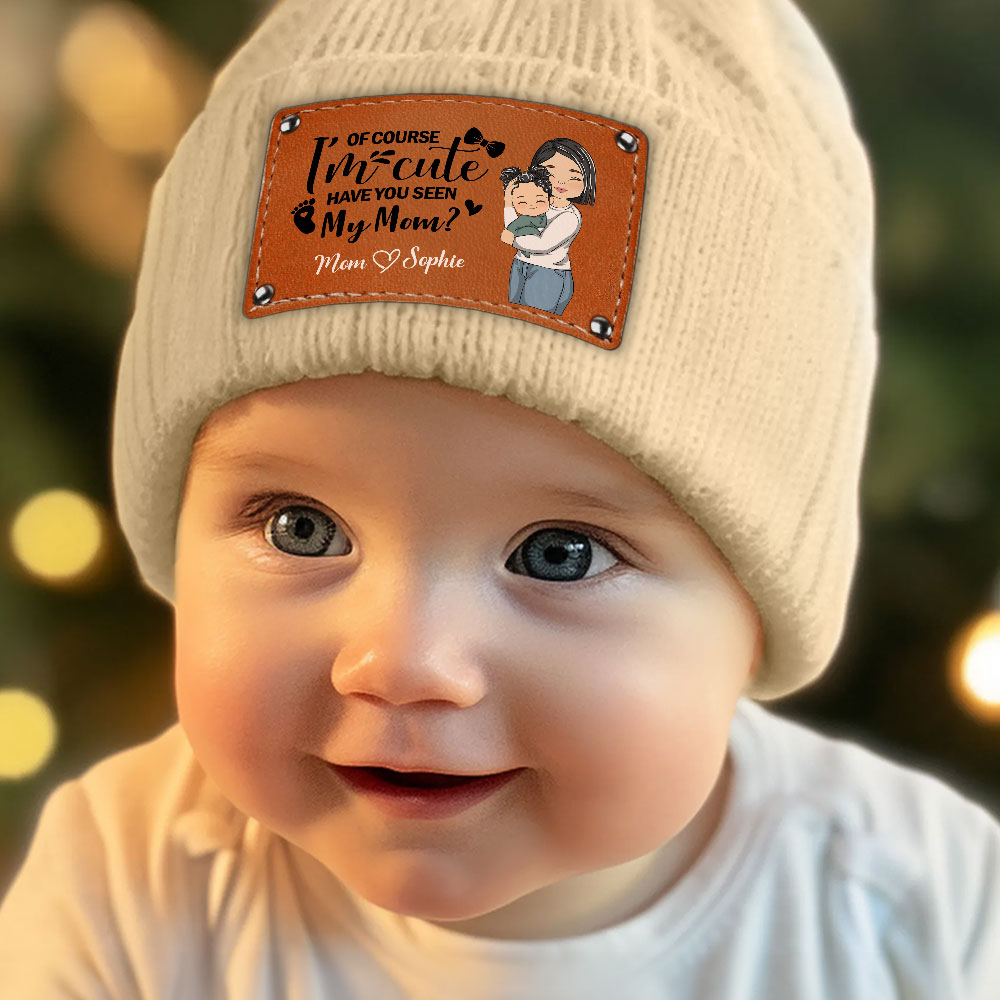 Custom Newborn Baby Beanie, Christmas Birthday Gift • The Cutest Baby - Personalized Beanie