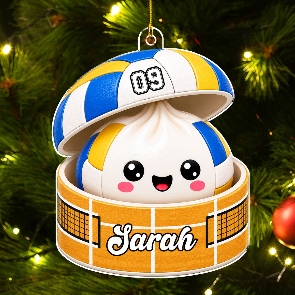 Custom Cute Gift For Kids 2026 Dumpling Squishy Hunter • A Squishy Christmas Full Joy - Personalized Acrylic Ornament
