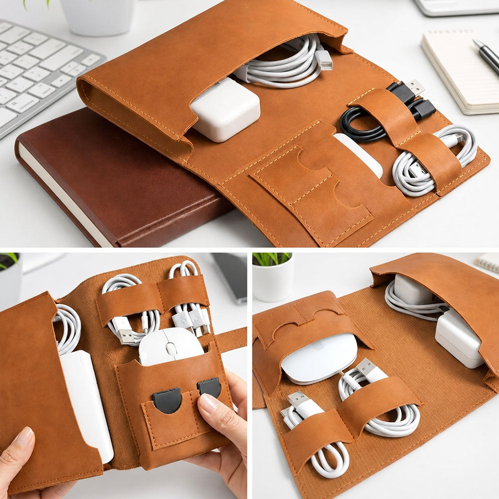 Being A Dad - Personalized Leather Charger Bag