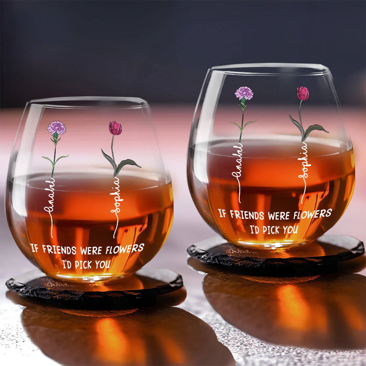If You Are Flower - Personalized Wine Glass