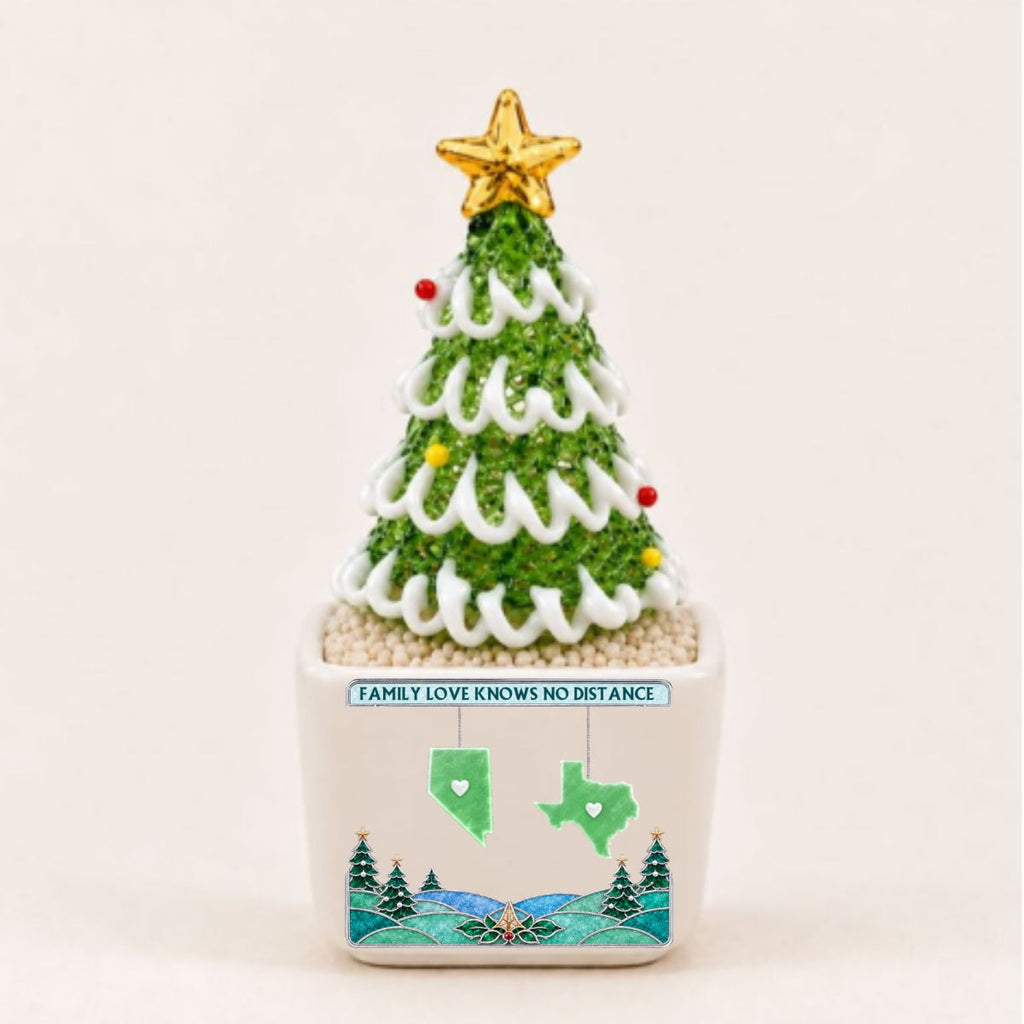 Lovely Family - Personalized Glass Christmas Tree