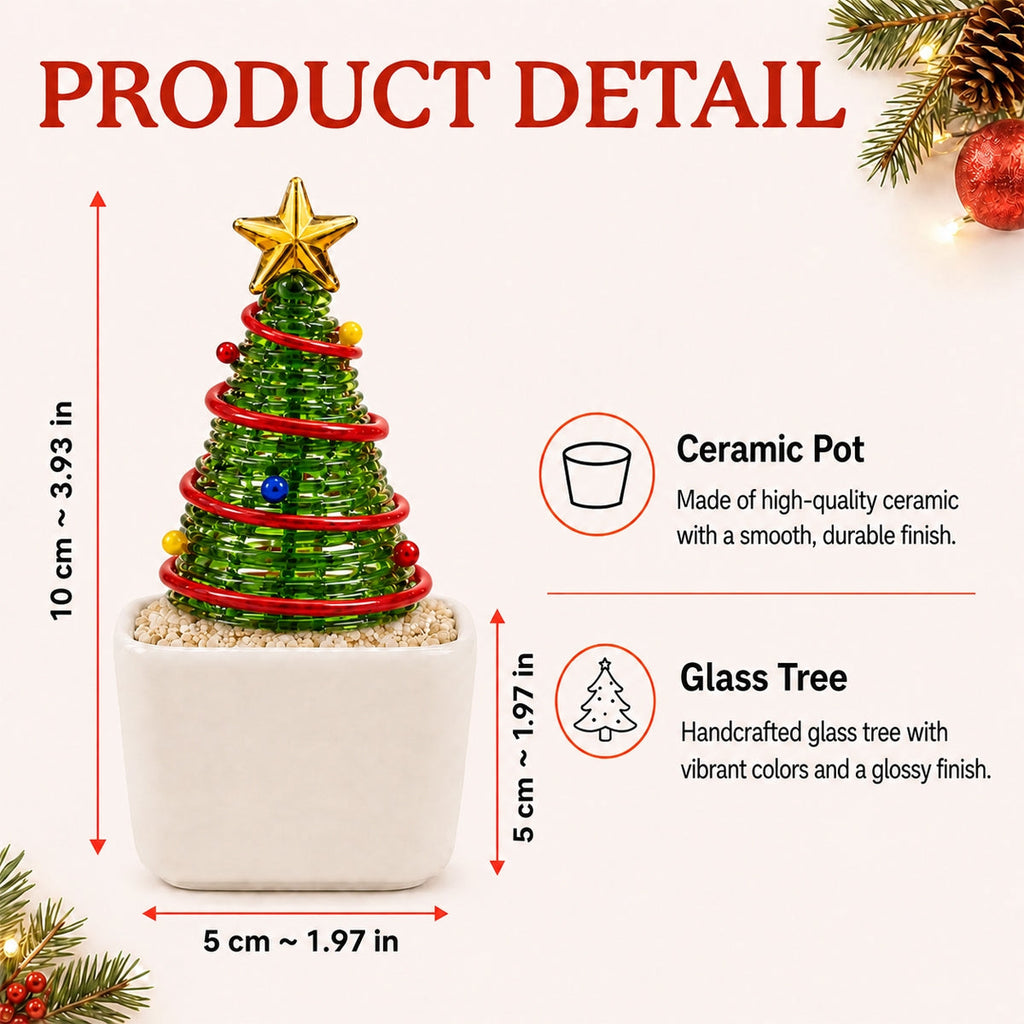 Lovely Family - Personalized Glass Christmas Tree