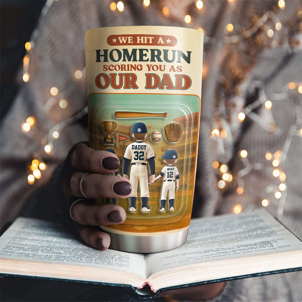 Custom Father's Day Birthday Gifts For Dad • Baseball Dad - Personalized Tumbler