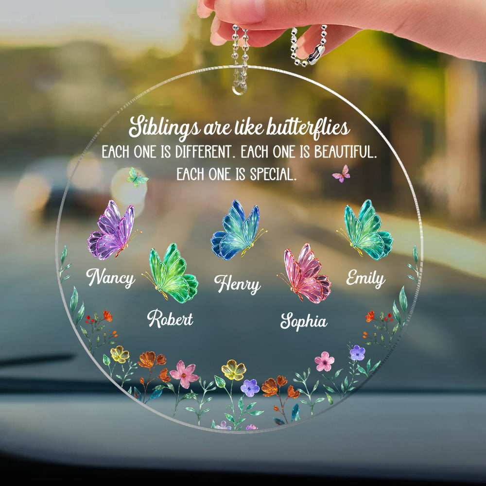 Festive Sister Love - Personalized Car Ornament