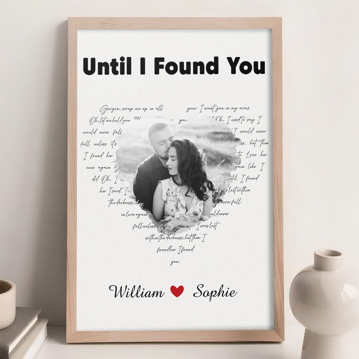 Couple Anniversary Song Lyrics Wall Art - Personalized Poster