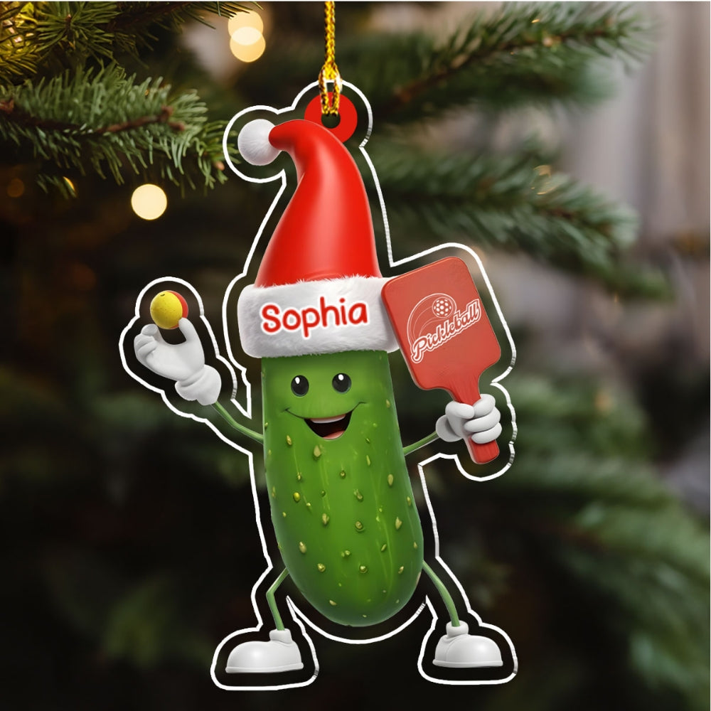 Custom Family Ornament, Christmas Gift for Family Members •  Pickleball Name - Personalized Acrylic Ornament