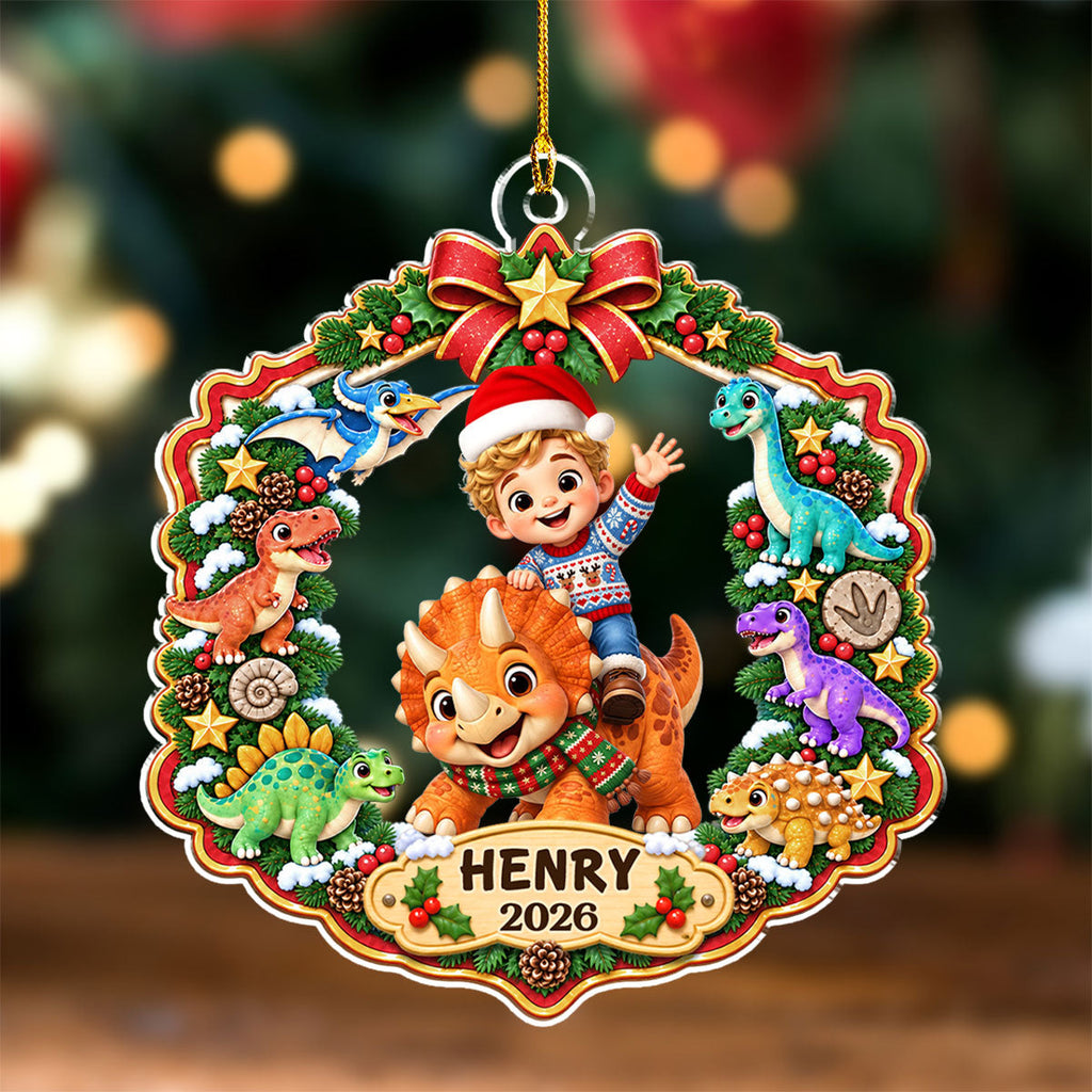 Custom Family Ornament, Christmas Gift for Family Members •  My Little World - Personalized Acrylic Ornament