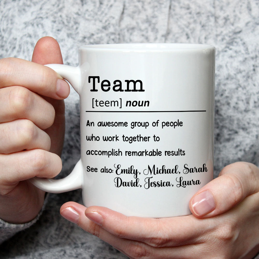 Custom Coworker, Christmas & Birthday Team Appreciation Gift • Success Begins With Working Together - Personalized Coffee Mug