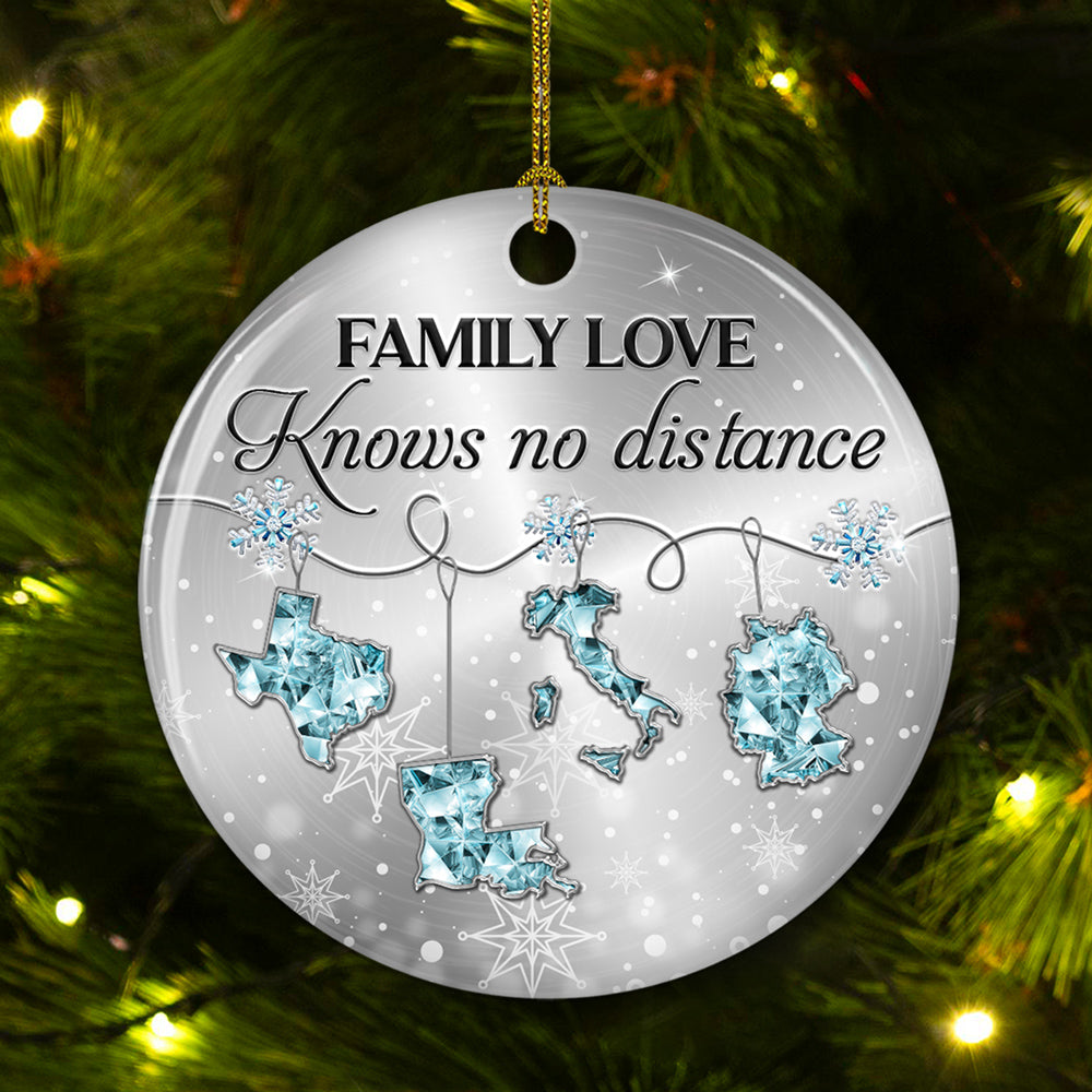 Custom Family Ornament, Christmas Gift for Family Members •  Our Family 2025 - Personalized 3D Inflated Effect Ceramic Ornament