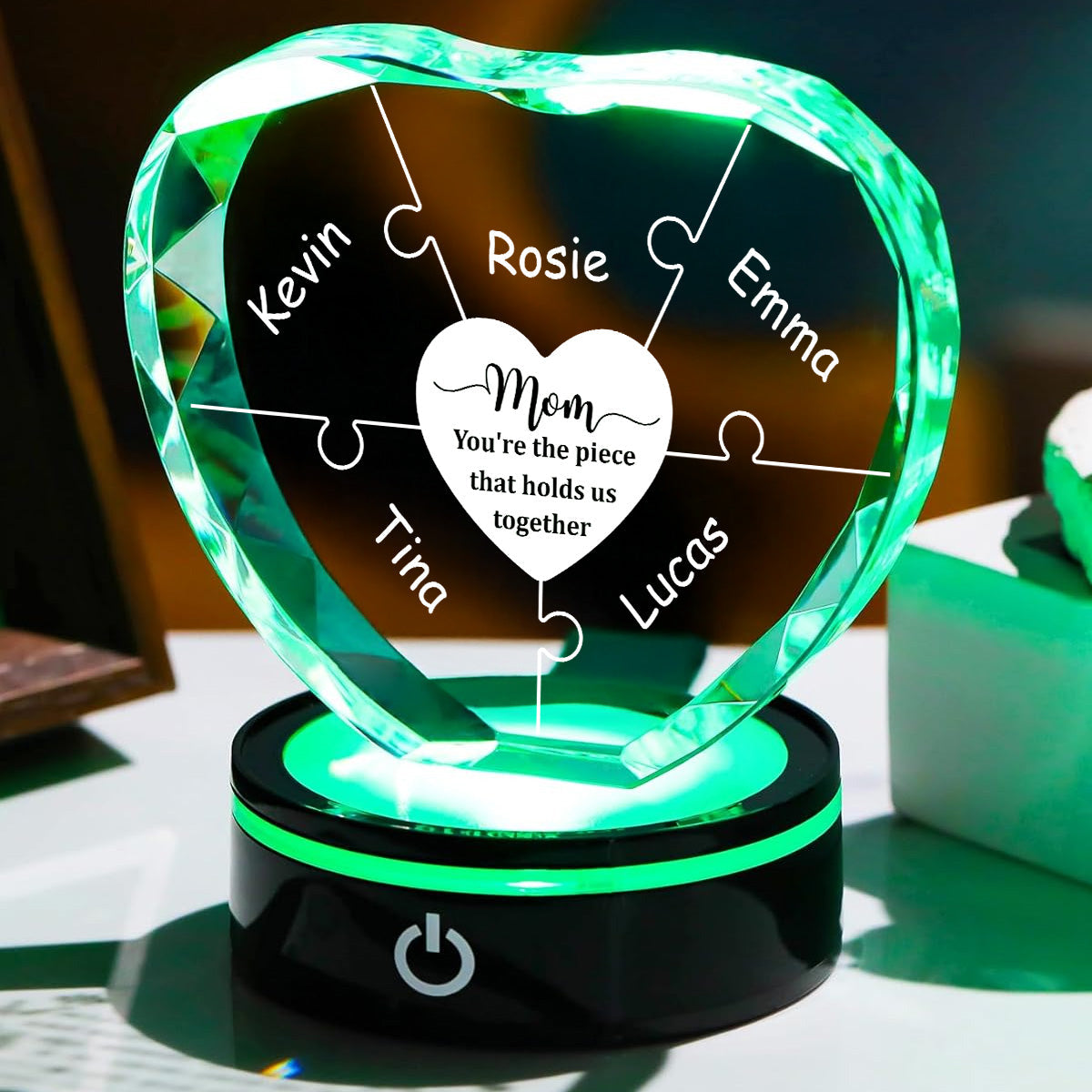 Hold Us Together - Personalized Crystal Led Light