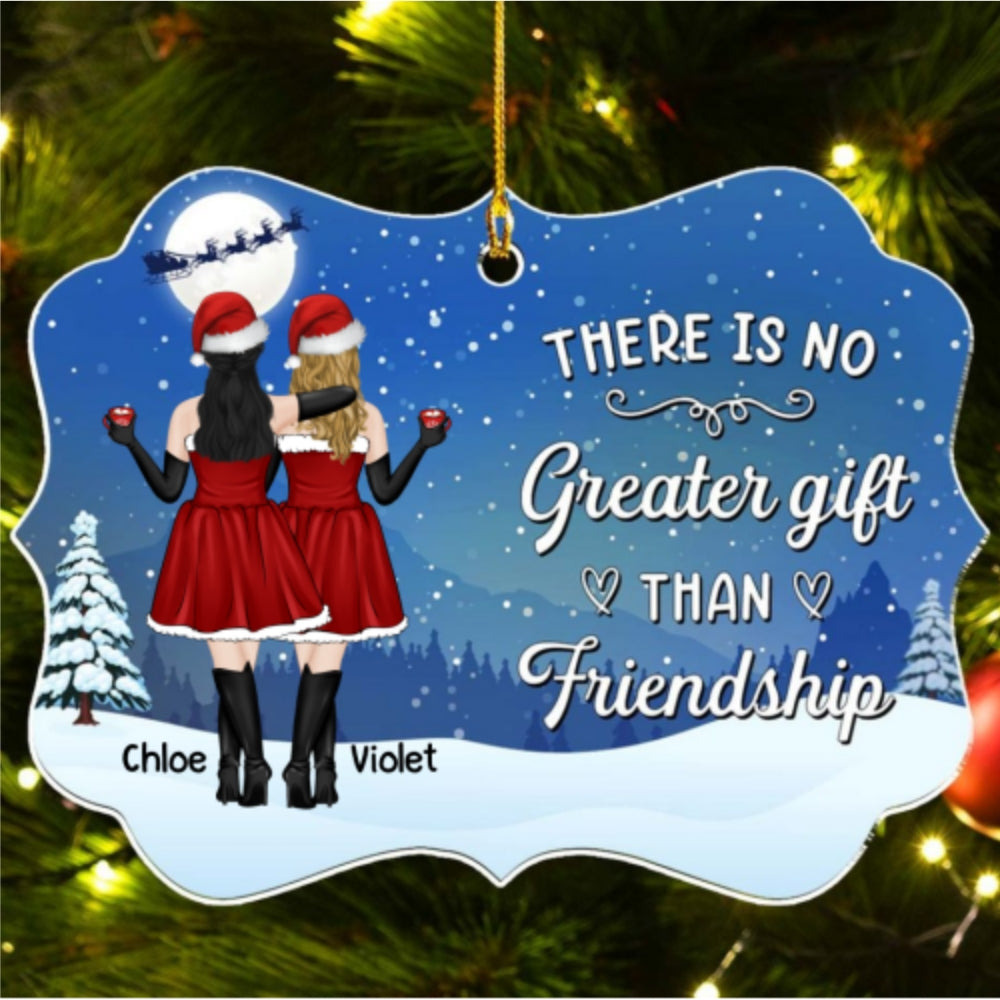 Custom Friendship Christmas Ornament, Best Friend Gift •  Beautiful Friendship - Personalized Acrylic Ornament