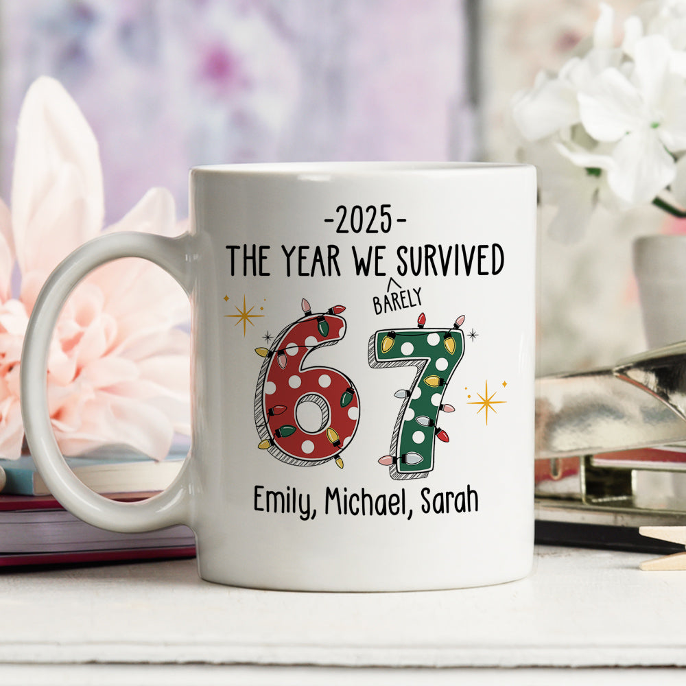 Custom Coworker, Christmas & Birthday Team Appreciation Gift • Six Seven Coworker Slang - Personalized Coffee Mug